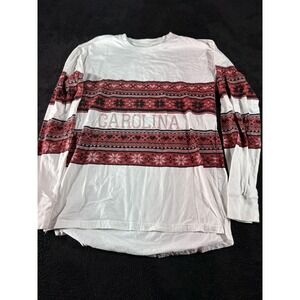 Pressbox Carolina Long Sleeve T-Shirt Top Fair Isle Pattern L